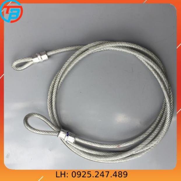 Dây cáp khóa xe bọc nhựa phi 8 dài 5m