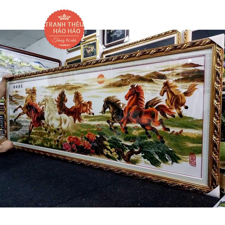 Tranh Thêu Chữ Thập MÃ ĐÁO THÀNH CÔNG thêu sẵn đã thành phẩm