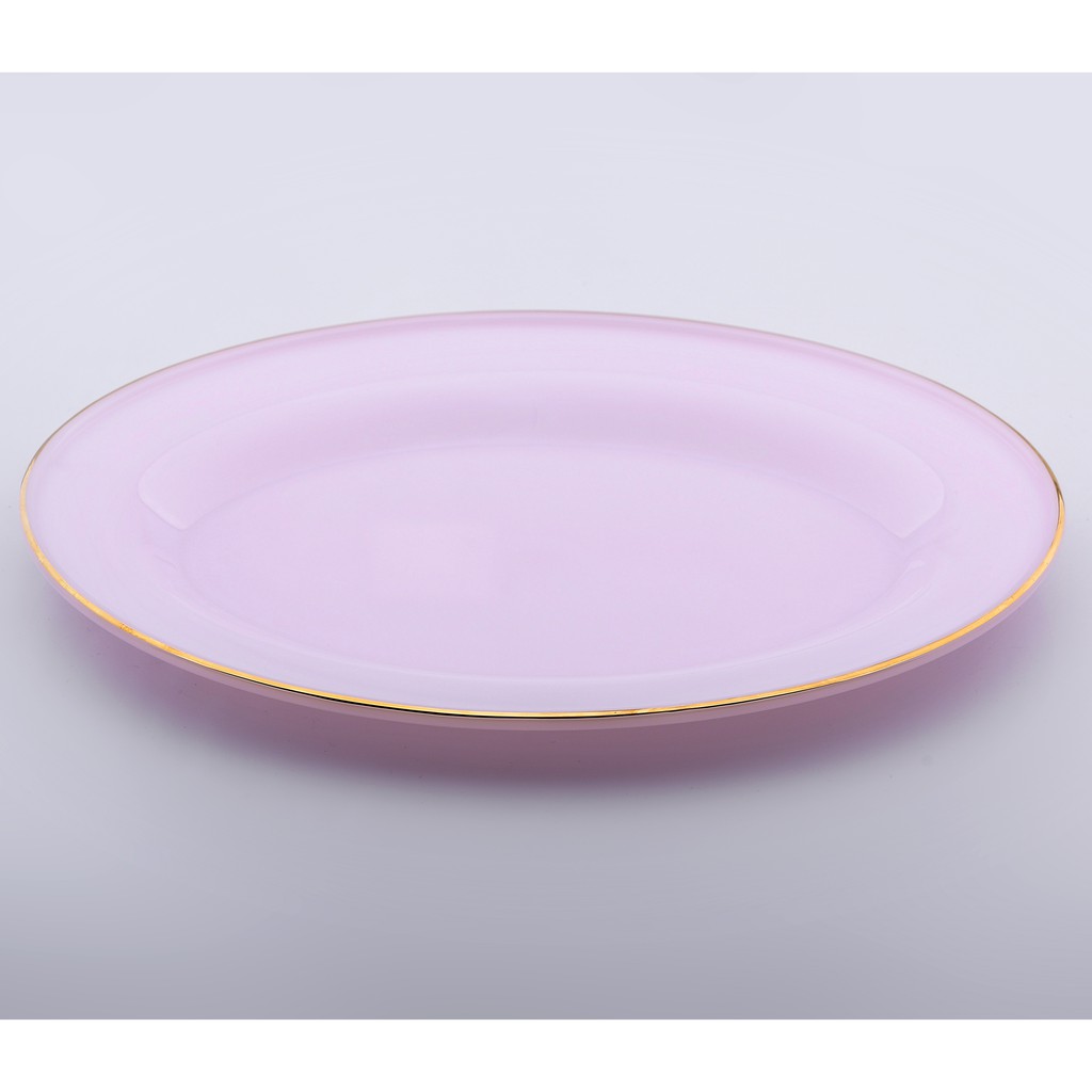 Đĩa xoài Thủy Tinh Ngọc màu hồng Ruby USA Homeset, Hàng cao cấp