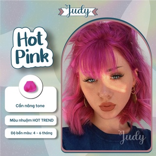 Thuốc nhuộm tóc màu Hồng Hot Pink + Tặng kèm trợ nhuộm và gang tay |Judyhairs