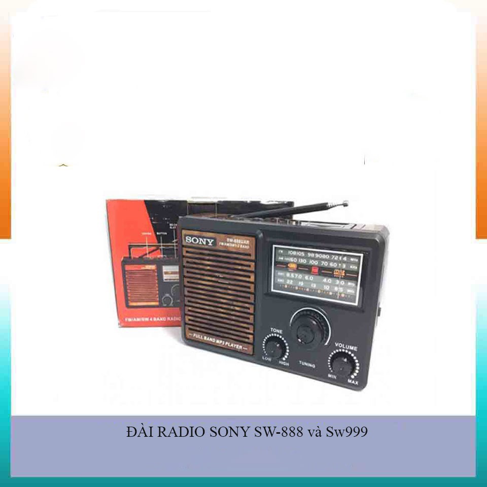 ĐÀI RADIO Sony Sw-888 và SW-999 kiểu dáng nhỏ gọn, Pin AA siêu tiết kiệm