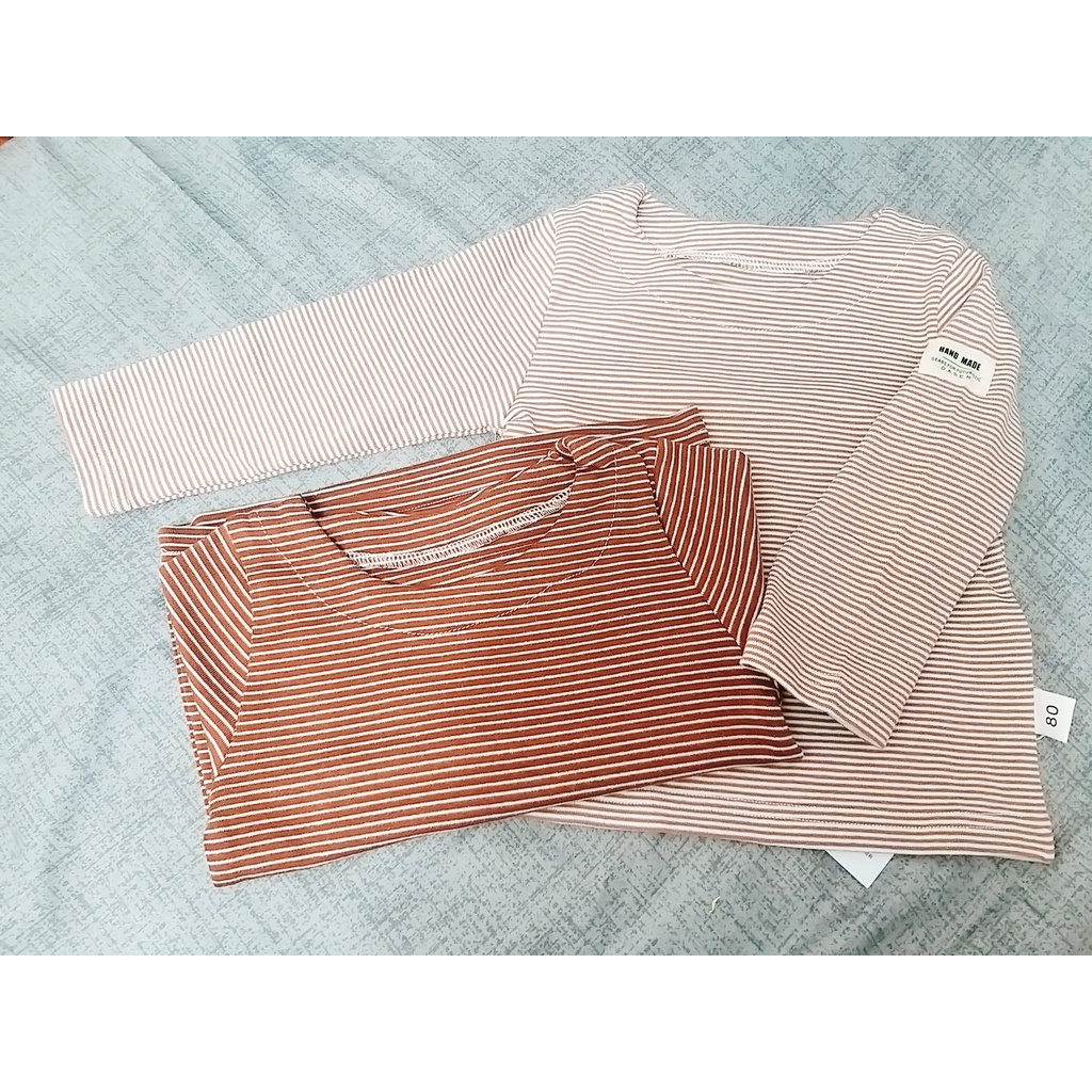 [Có ảnh thật][size 80/12-16 month] Áo thun kẻ chui đầu thu đông phong cách Hàn Quốc