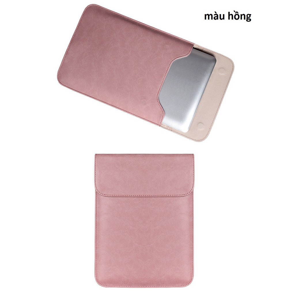 Túi da chống sốc Macbook có nắp 13'3, 14 inch