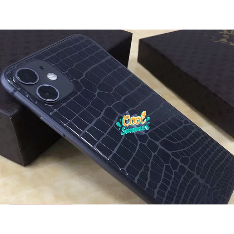 Dán Lưng PPF vân da Cá Sấu Full viền trong chống va đập iPhone 7 8 / PLUS/ X XR XS / MAX / 11 12  13 / MINI / PRO / MAX
