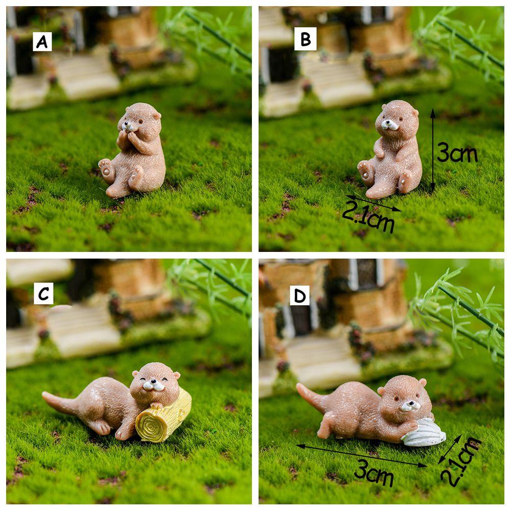 Tượng rái cá mini CONOPERY trang trí nội thất sân vườn cổ tích