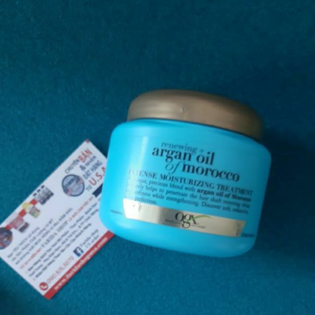 Kem ủ TÓC dùng LẠNH hay NÓNG Tinh dầu Moroccan Argan Oil Renewing Treatment 168GRAM nhập mỹ.mẫu hộp mới hình cuối