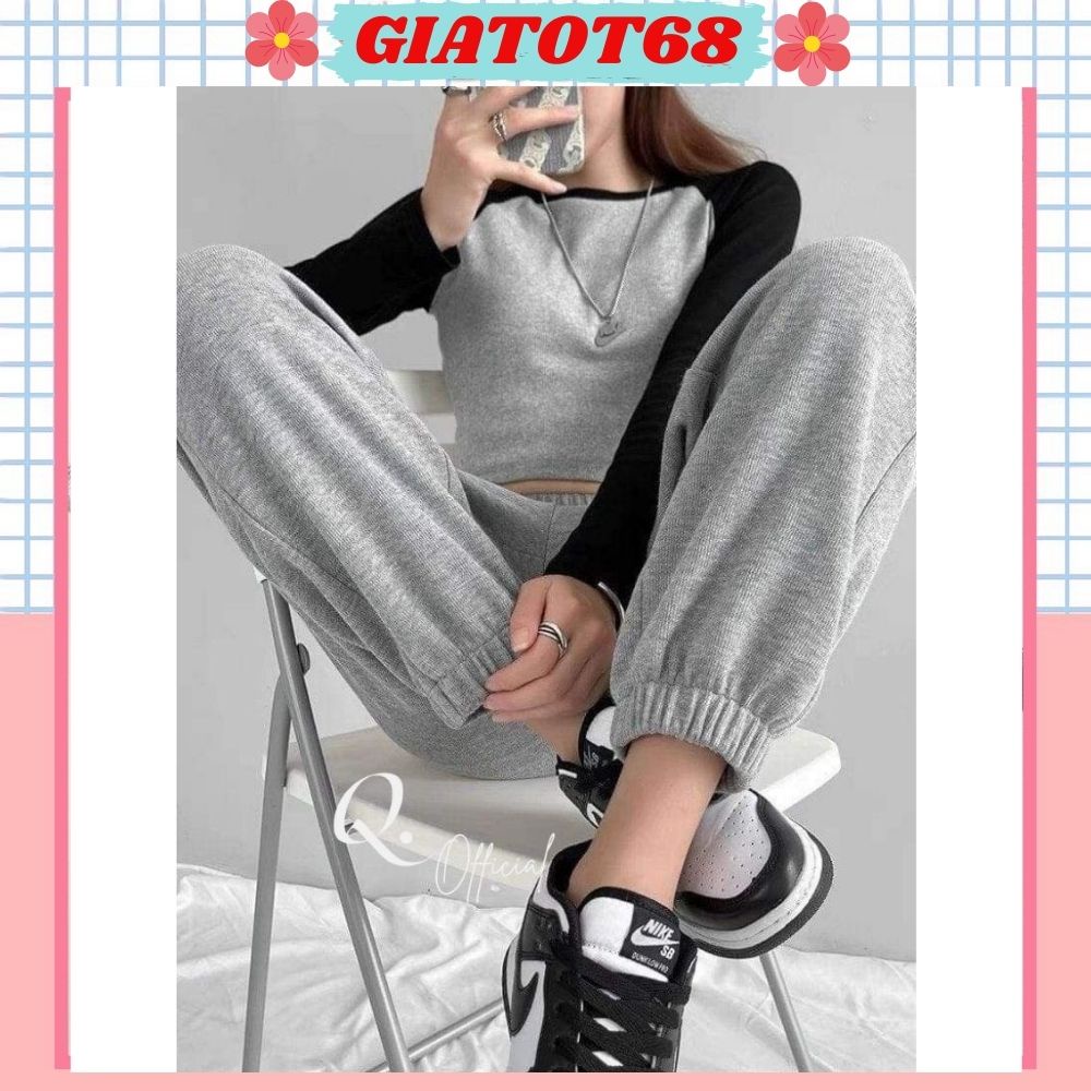 Quần Jogger Nữ Ống Rộng Bom Gấu Len Tăm Giatot68 48