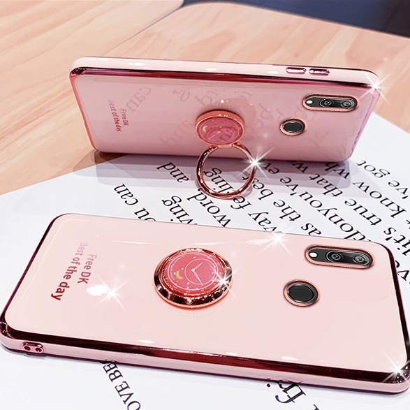 Ốp điện thoại đính kim tuyến có vòng đỡ nam châm cao cấp cho Huawei Y7 Pro Y6P Y5 Y9 Prime 2019 Y6 Pro 2019