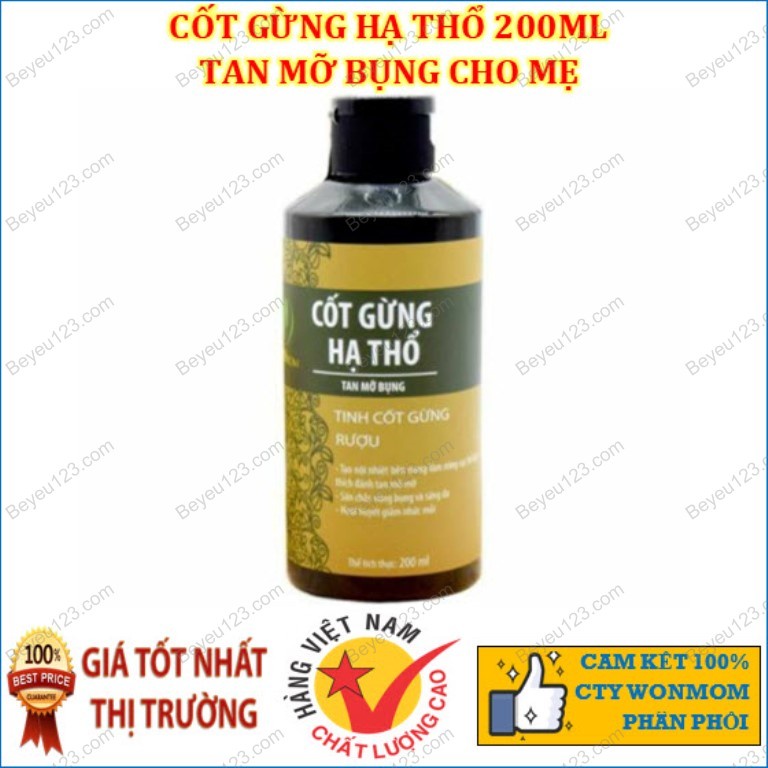 Cốt gừng hạ thổ Wonmom - giảm mỡ bụng cho mẹ sau sinh 200ml - Việt Nam