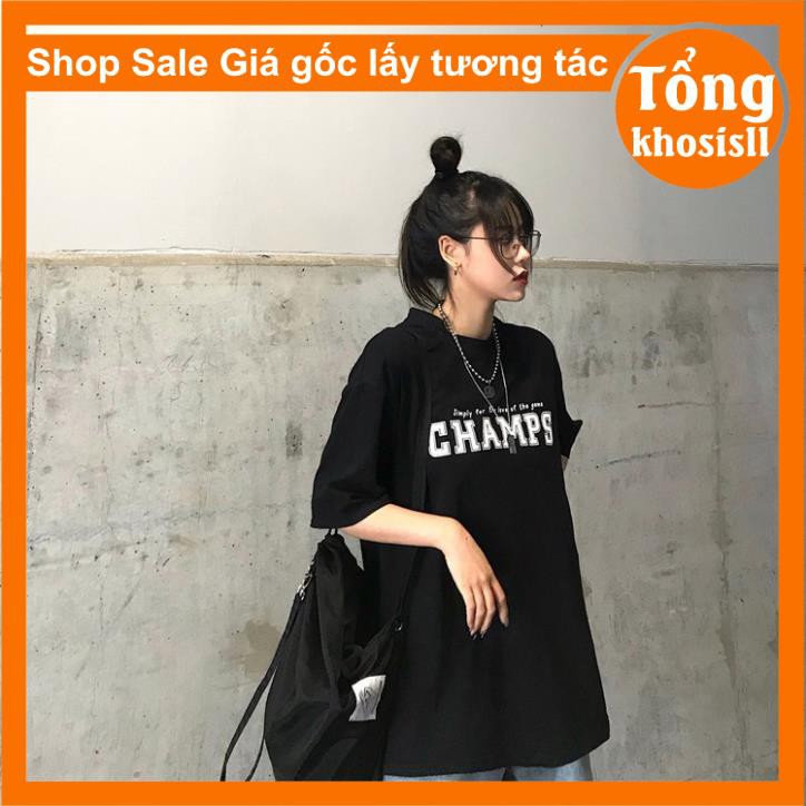 🌟 ✨Áo thun tay lỡ CHAMP 🌟 ✨Phông hè phom rộng nam nữ unisex