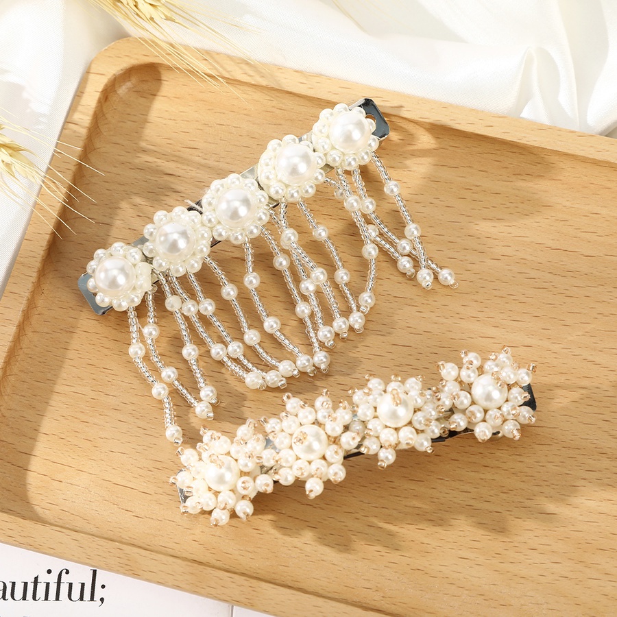 Kẹp Tóc Đính Ngọc Trai Giả Toàn Diện Phong Cách Hàn Quốc