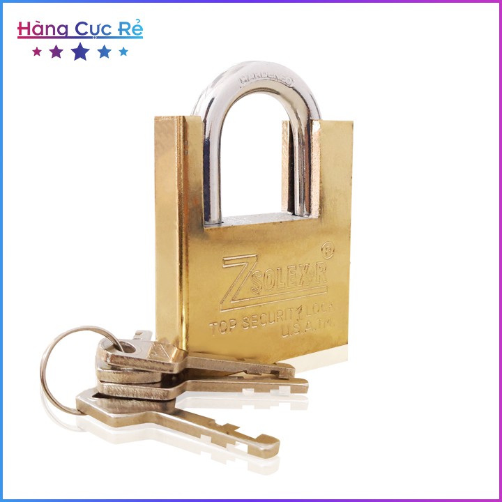 Ổ khóa chống cắt Zsolex size lớn 60mm Freeship Trọn bộ 1 ổ khóa cao cấp, 4 chìa khóa thông minh - Shop Hàng Cực Rẻ