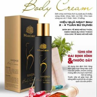 Bộ kem tan mỡ bụng magic skin masage body cream