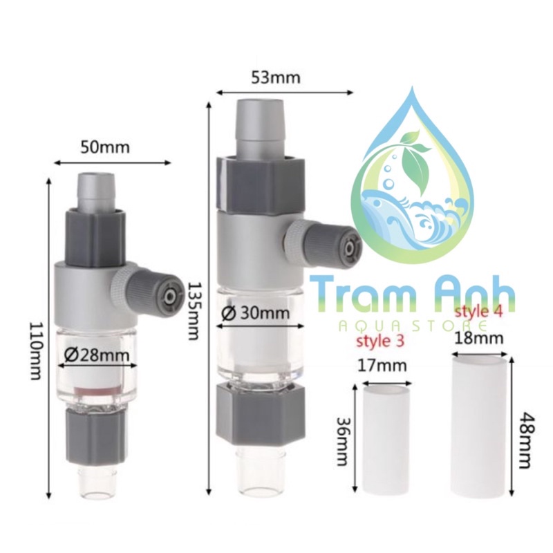 Trộn Co2 Qanvee - Bộ sủi Co2 nhỏ gọn - Hiệu quả cho bể thuỷ sinh F12 - F16