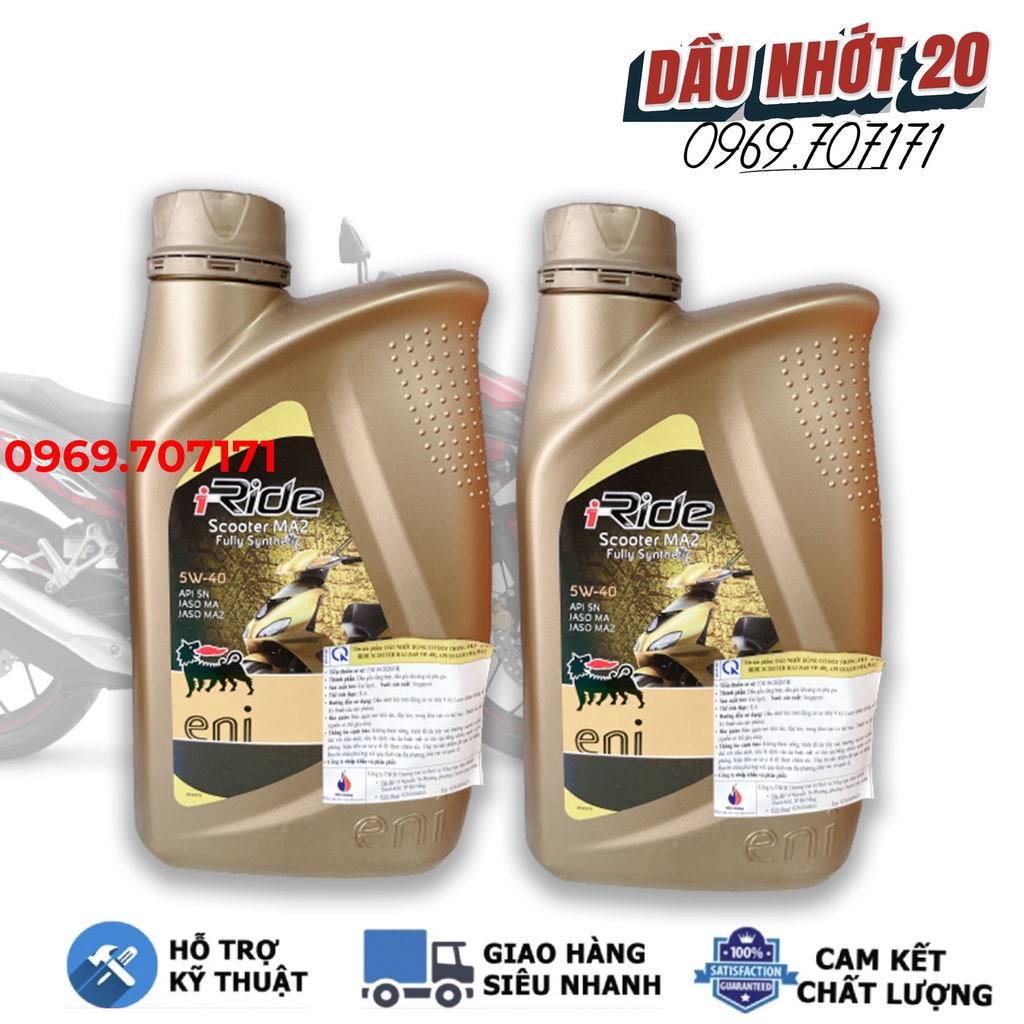 Nhớt nhập khẩu tay ga ENI I - Ride Scooter 5W40 ENI I-RIDE SCOOTER 5w40 MA2 FULLY SYNTHETIC