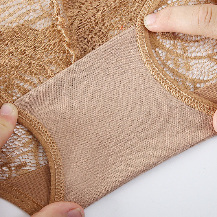 Quần Lót Nữ Ren Sexy Cao Cấp mềm mại phối họa tiết lá cá tính sexy mẫu 3041