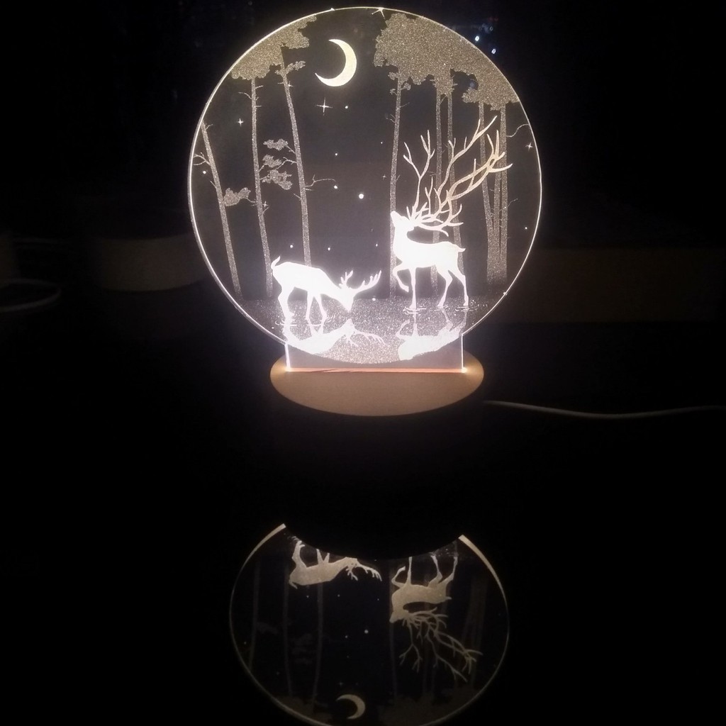 Đèn trang trí, đèn ngủ 3D độc đáo mẫu Noel