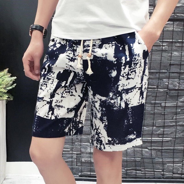 Quần đùi vải đũi nam