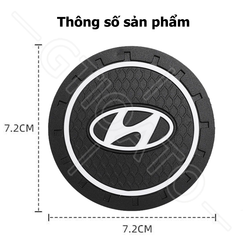 GTIOATO Lót Ly Xe Hơi Miếng Lót Cốc Xe Ô Tô Miếng Lót Ly Xe Ô Tô Chống Trượt Trang Trí NộI ThấT Ô Tô Cho Hyundai Grand Starex Avante Accent I10 Santa Fe Kona Venue Tucson Sonata Ioniq Creta I20 SantaFe Elantra Veloster Reina I30