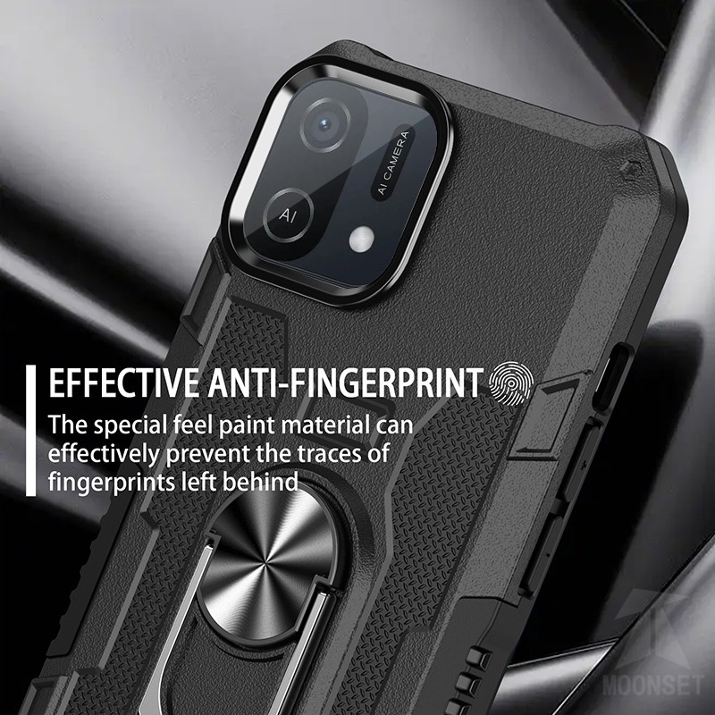 Ốp Điện Thoại Chống Sốc Bảo Vệ Camera Có Giá Đỡ Dạng Vòng Tròn Cho OPPO A16K A16s A95 A74 A54 A15 A5s