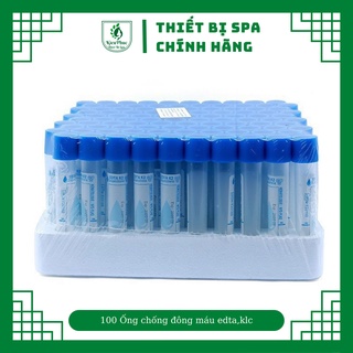 100 Ống chống đông máu edta,klc dùng trong công nghệ prp spa thẫm mỹ viện