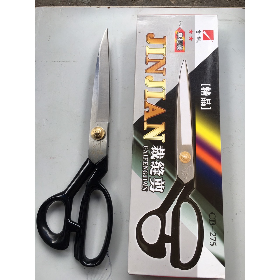Kéo cắt vải JINJIAN Sản phẩm chất lượng giá tốt kéo sử dụng thép không rỉ cho độ bén lâu lưỡi kéo màu trắng