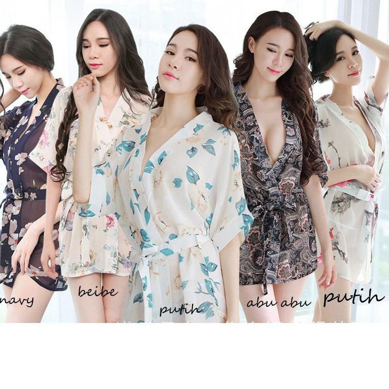 ✧Sản Phẩm Mát Mẻ✰ Đầm Ngủ Kiểu Kimono Gợi Cảm Chất Liệu Chiffon A187-2 34 ✧ | BigBuy360 - bigbuy360.vn