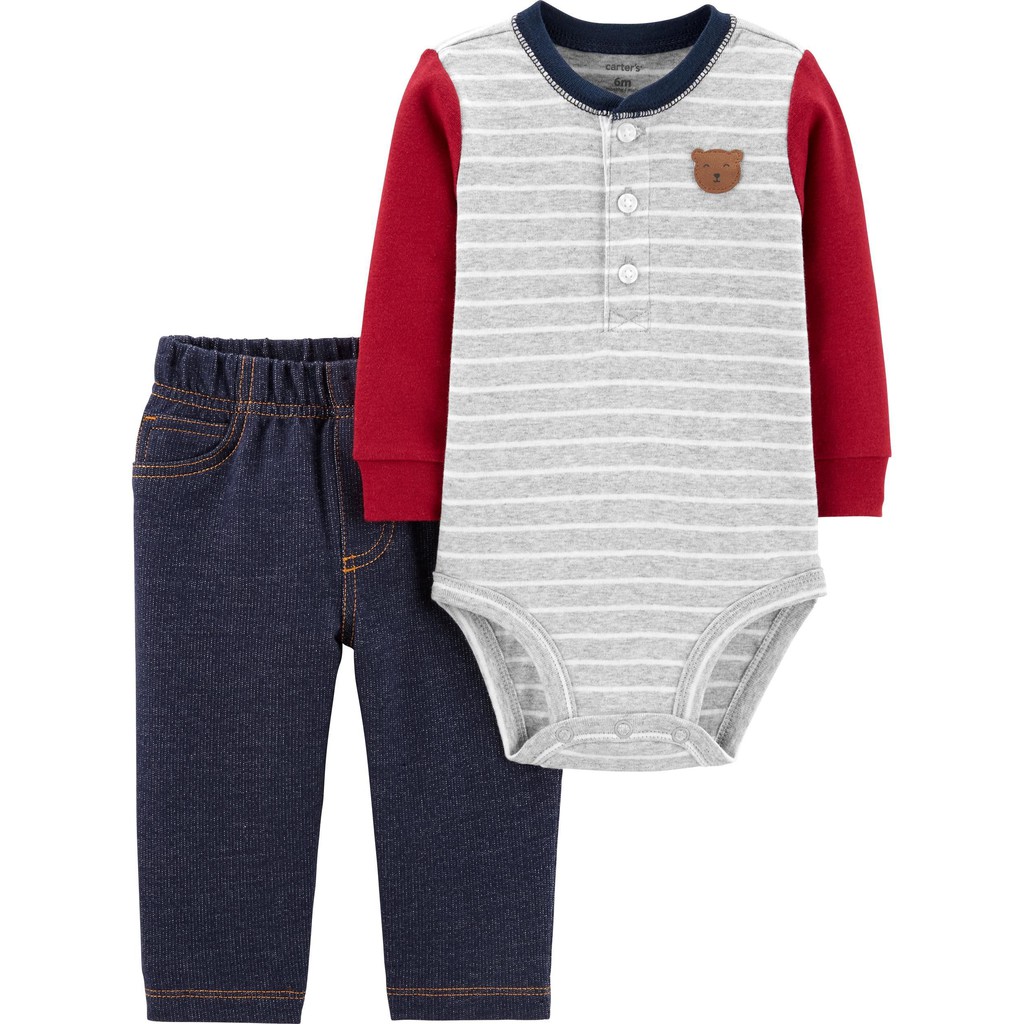CHỌN MẪU LINK 2- body chip bé trai cổ tròn cổ trụ bộ áo liền quần bodysuit dài tay xuất dư tách set không kèm quần áo