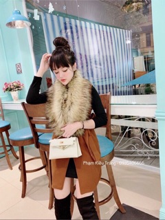 Dạ gilê cổ lông
