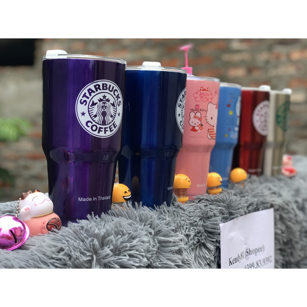 (Trợ Giá) Ly giữ nhiệt Thái Lan 900ml nhiều mẫu (ảnh thật) + Tặng túi đựng + 2 ống hút+ thanh cọ rửa | BigBuy360 - bigbuy360.vn