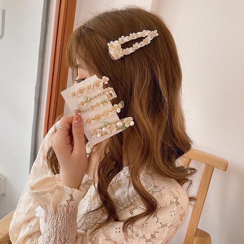 Kẹp TóC ĐíNh Kim Cương Giả PhốI NgọC Trai Giả ThờI Trang Cho Nữ