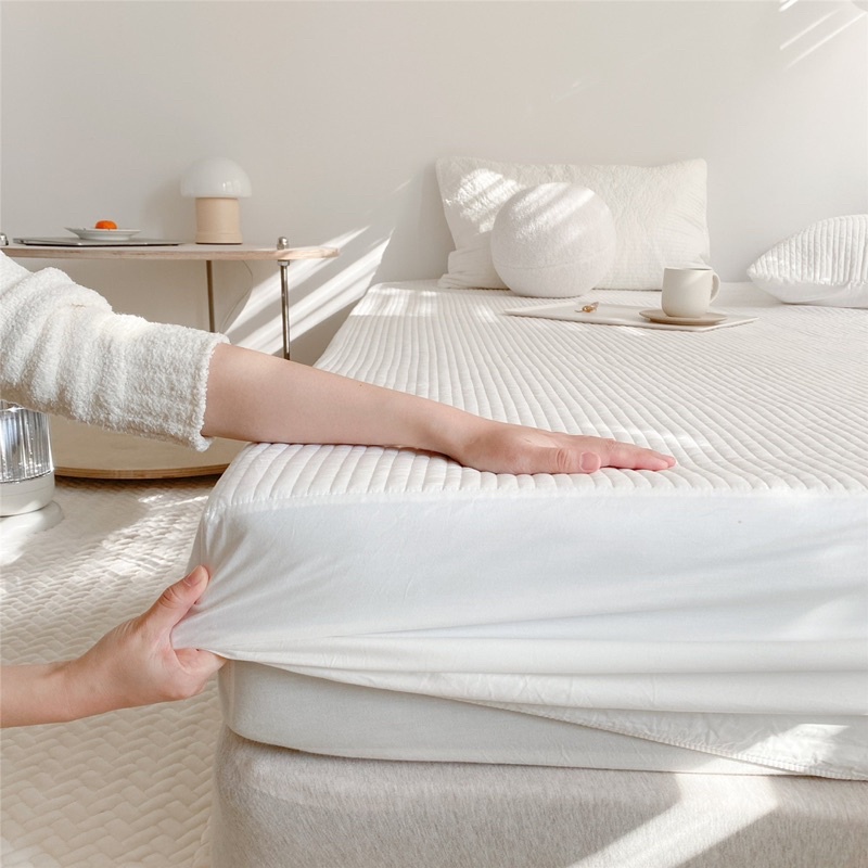 Bộ ga gối chần bông Quilting cao cấp nhập khẩu Hàn Quốc
