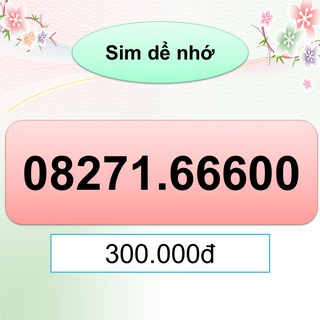 SIM SỐ ĐẸP đuôi 69 6669