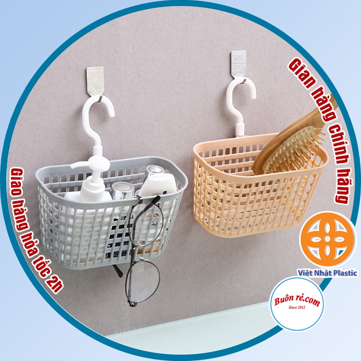 Rổ treo bồn rửa chén, nhà tắm có móc Việt Nhật  - Rổ nhựa có móc treo đồ đa năng tiện ích _ Br01441