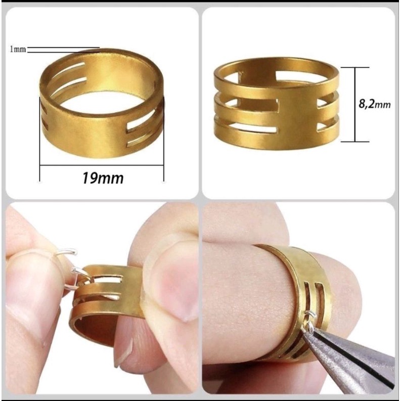 (1 cái)Nhẫn mở khoen, Nhẫn bẻ khoen hỗ trợ làm trang sức cổ trang