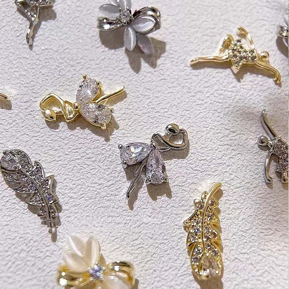 Phụ Kiện Trang Trí Móng Tay 3D Lấp Lánh Sang Trọng Phong Cách Nhật Bản|Phụ Kiện Trang Trí Móng Tay Nghệ Thuật Hình Cô Gái Múa Ba Lê Xinh Xắn