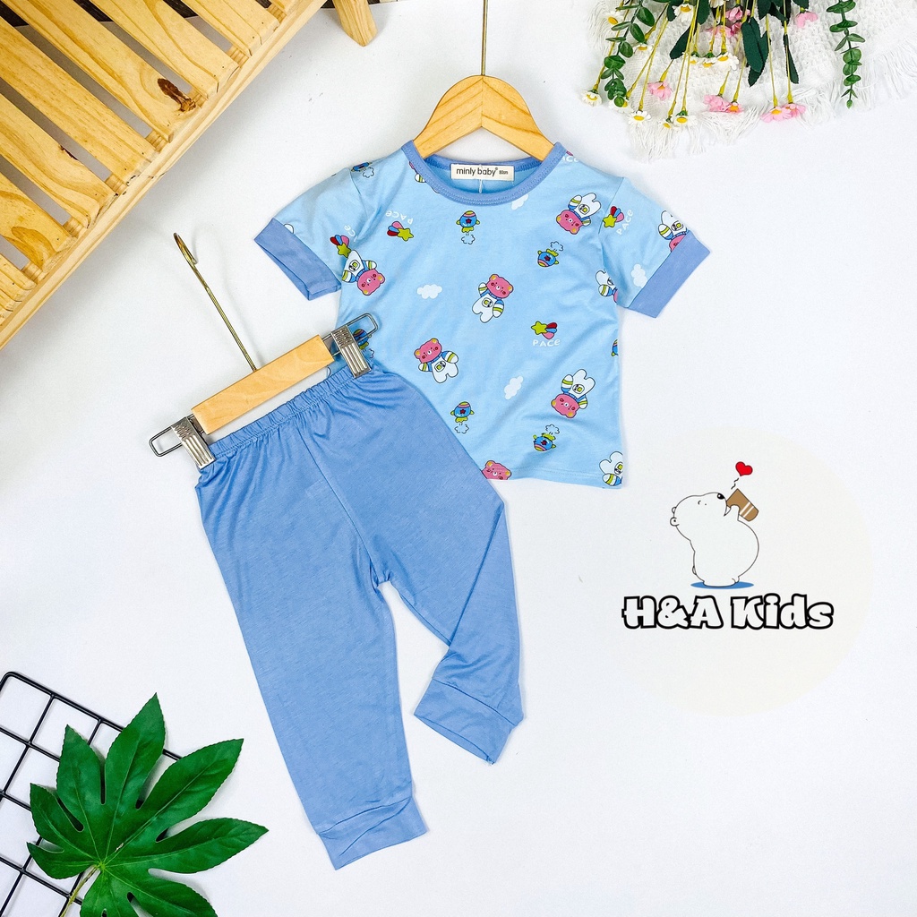 [Bé 20-33kg] Bộ Tay Ngắn Quần Dài in hình phối quần màu THUN LẠNH SIZE ĐẠI Cho Bé trai bé gái từ 20-33kg