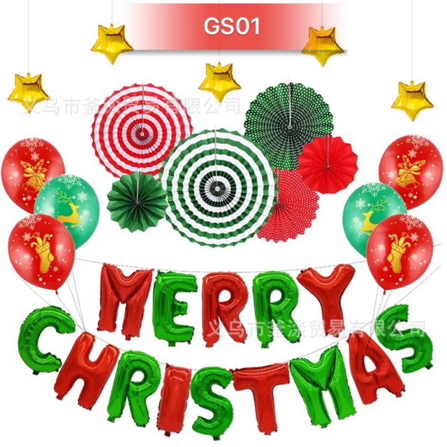 Set Bóng Giáng Sinh Merry Christmas 2021 (GS01)