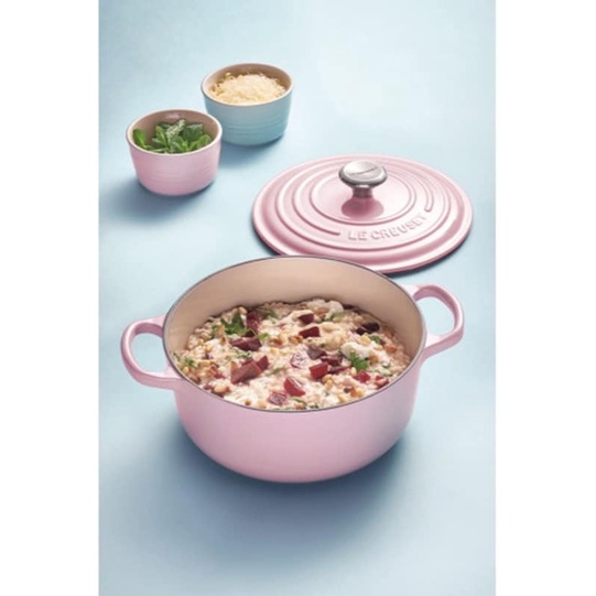 Nồi gang Le Creuset Brater rund Evo 20cm màu hồng
