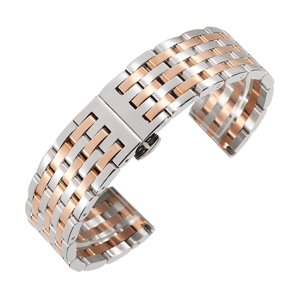 Dây Đồng Hồ Đeo Tay Bằng Thép Không Gỉ 20mm 22mm 7 Dây