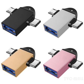 Cáp Chuyển Đổi Usb 3.0 Otg 2 Trong 1 Type-C + Micro Usb