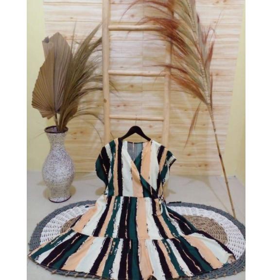 Năm Đầu	Đầm kimono Dài Đến Đầu Gối Phối Bèo Nhún Nữ Tính | BigBuy360 - bigbuy360.vn