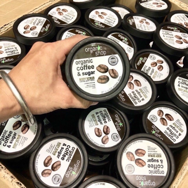 Tẩy Tế Bào Chết Toàn Thân Organic Shop dạng muối Organic Coffee & Sugar Body Scrub