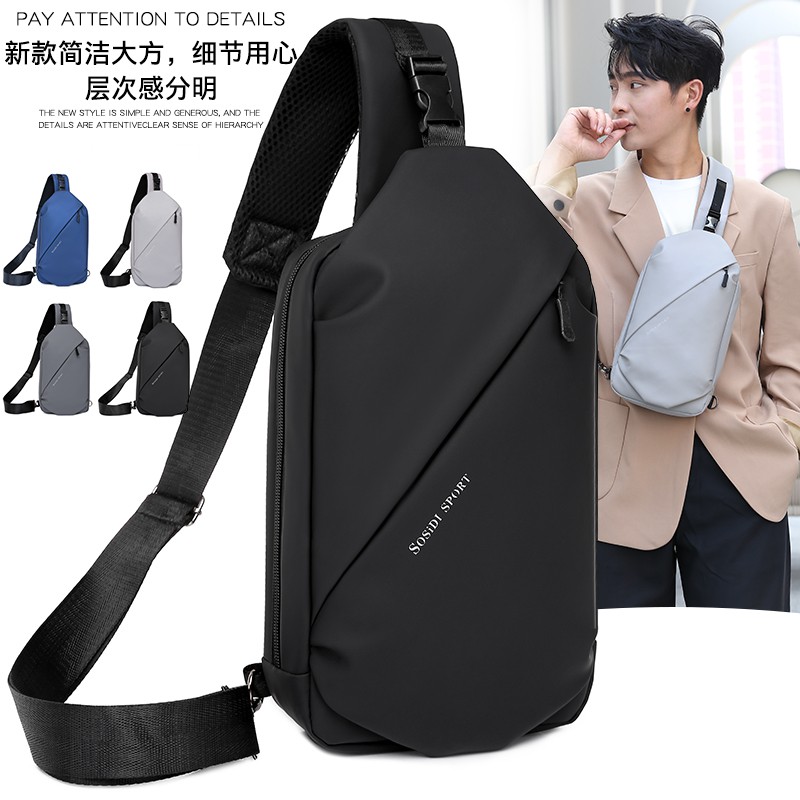 Túi đeo chéo ngực đa năng chống thấm nước phong cách Nhật Bản thời trang cho nam | BigBuy360 - bigbuy360.vn