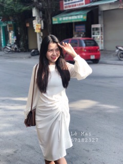 Váy nhún eo tay bồng