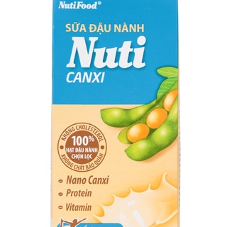 Sữa đậu nành Nuti nguyên chất/canxi hộp