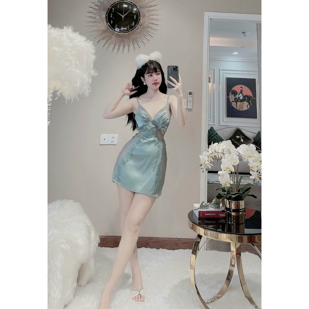 (M.74) Váy ngủ sexy cao cấp Đầm mặc nhà gợi cảm quyến rũ