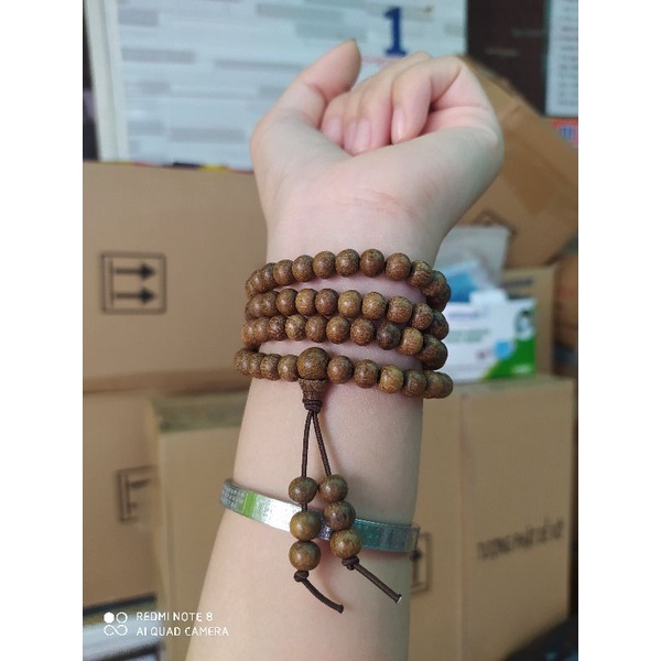 Chuỗi quấn tay 108 hạt Dâu Tằm 6ly