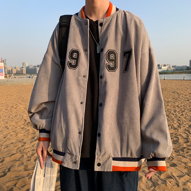Áo bomber nam form rộng thời trang ulzzang unisex 2022, Áo varsity nam nhung tăm mặc nhà đi chơi đi học ulzzang hàn quốc