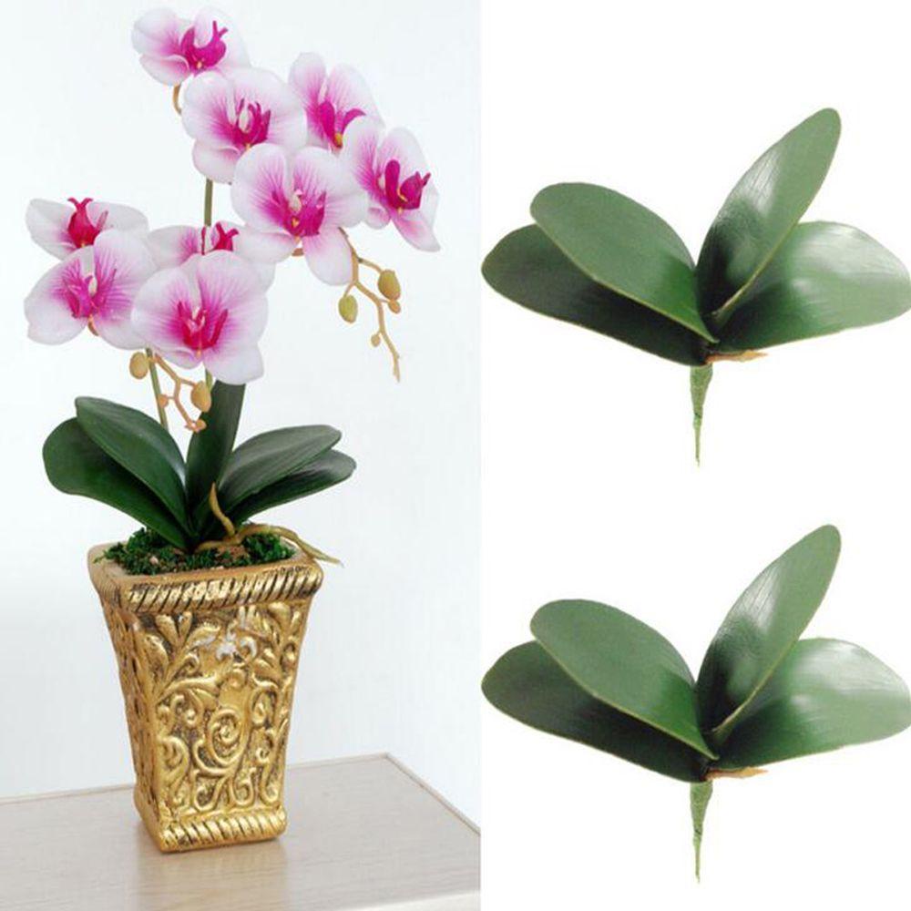 MIQUEL 1 Lá Phong Lan Cánh Bướm Nhựa PU Màu Xanh Lá Dùng Trang Trí